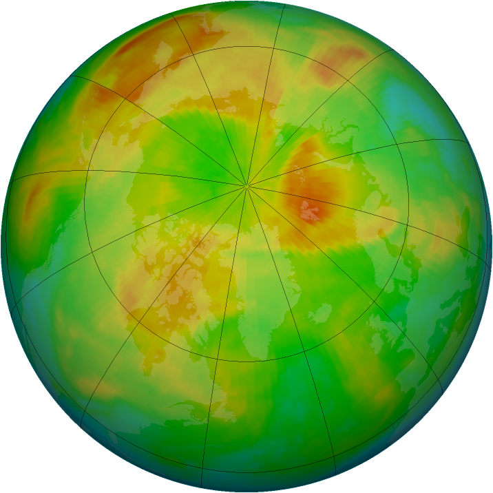 Arctic ozone map for 20 April 1993